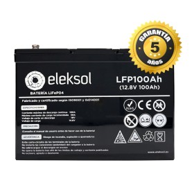Batería de Litio LiFePO4 Eleksol 12,8V 100Ah Bluetooth y BMS