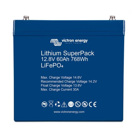 Batería de Litio LiFePO4 SuperPack 12.8V 60Ah (M6)